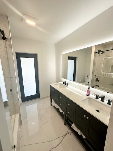 Modern Double Vanity - GPS Remodeling bathroom project in Boca Raton