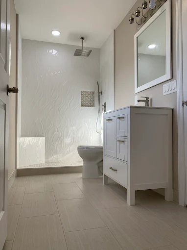 Clean Modern Bathroom - GPS Remodeling bathroom project in Boca Raton