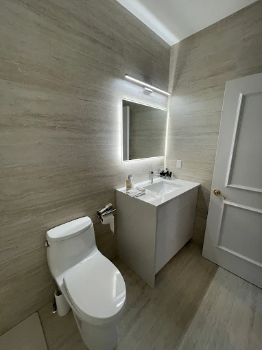 Compact Powder Room - GPS Remodeling bathroom project in Boca Raton